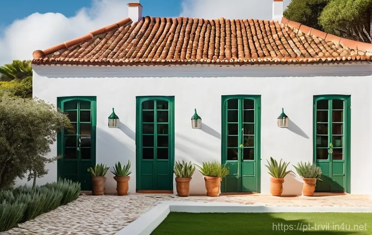 전통주택과 환경 고려 사항 - **Prompt:** "A beautifully renovated, traditional Portuguese farmhouse (quinta) or Brazilian colonia...