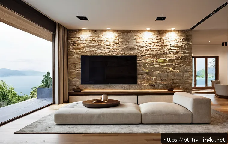 전통주택의 현대적 디자인 요소 - A cozy residential interior blending traditional and modern elements: a living room featuring an ori...